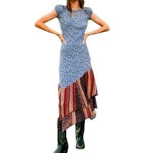 Free People Aurelia mixed print dress